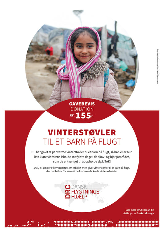 Giv vinterstøvler til et barn på flugt