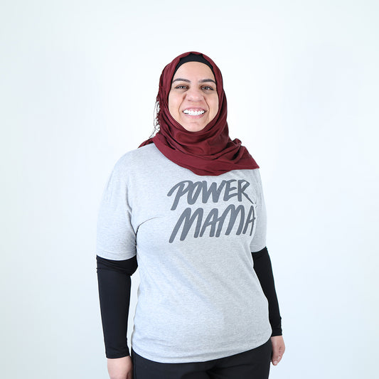 Power Mama t-shirt Grå