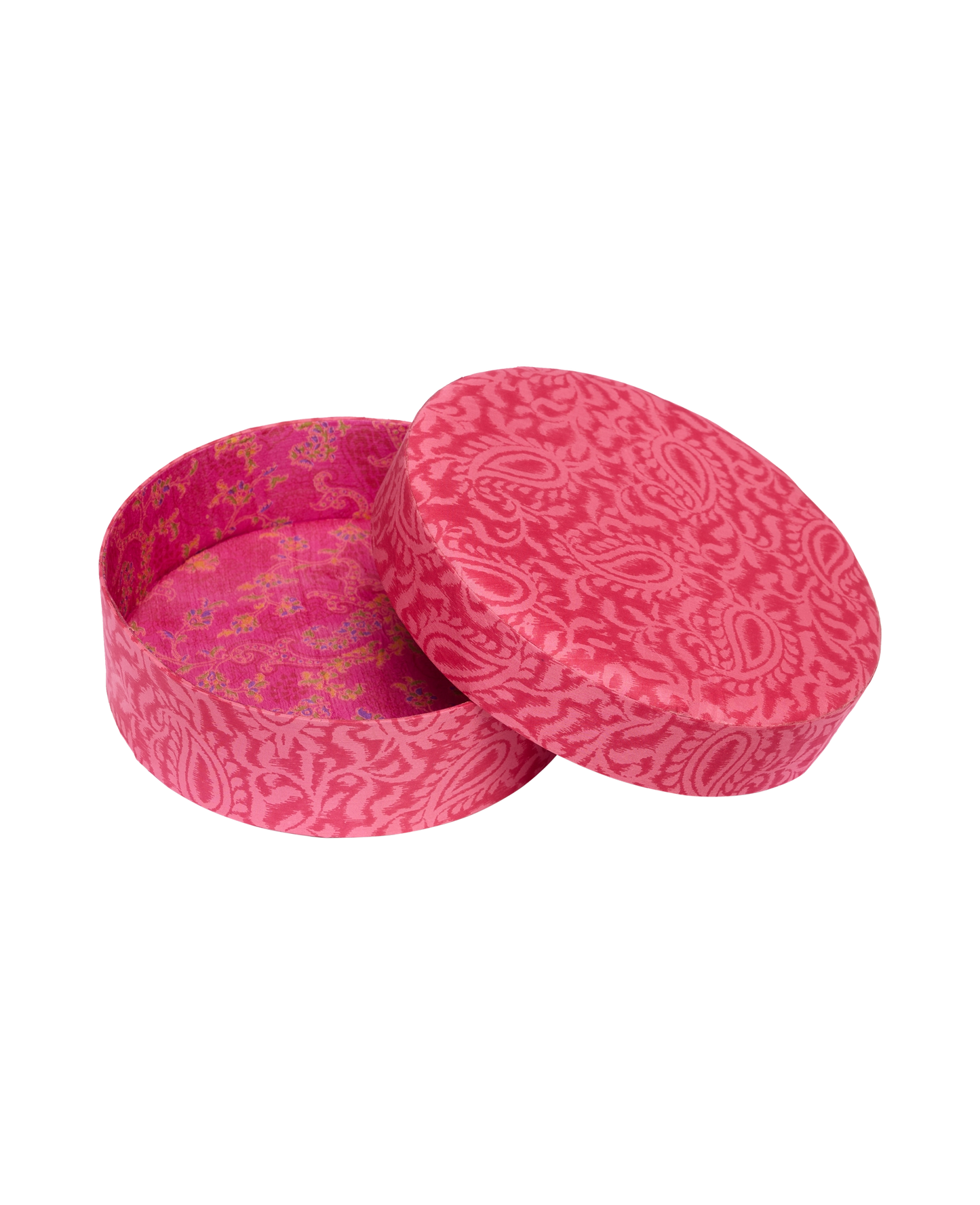 Jennie rund smykkeboks i silke