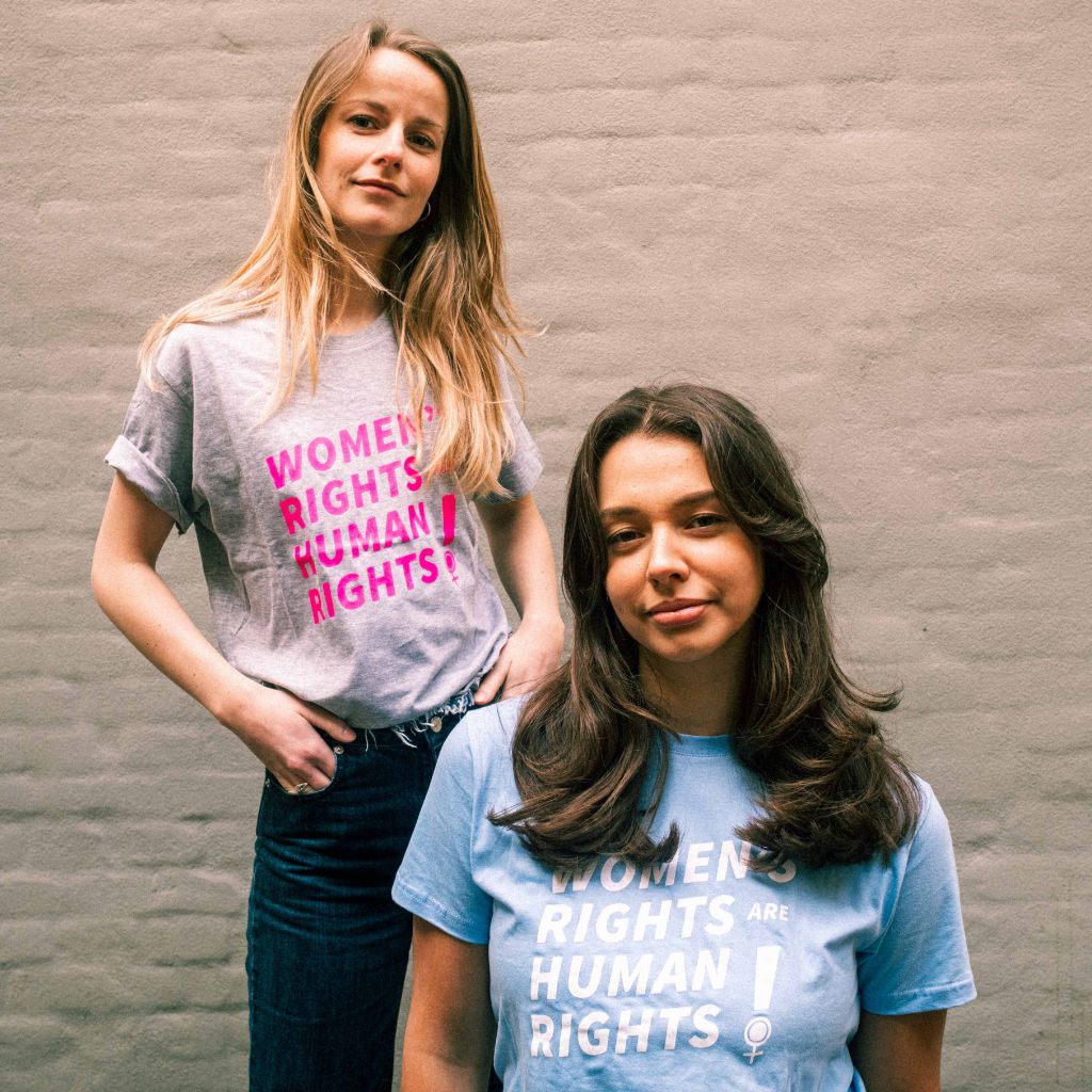Women's rights are human rights t-shirt blå