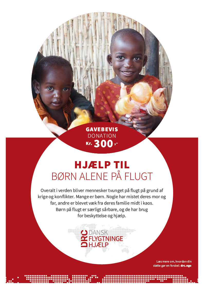 Hjælp til børn alene på flugt // Gavebevis