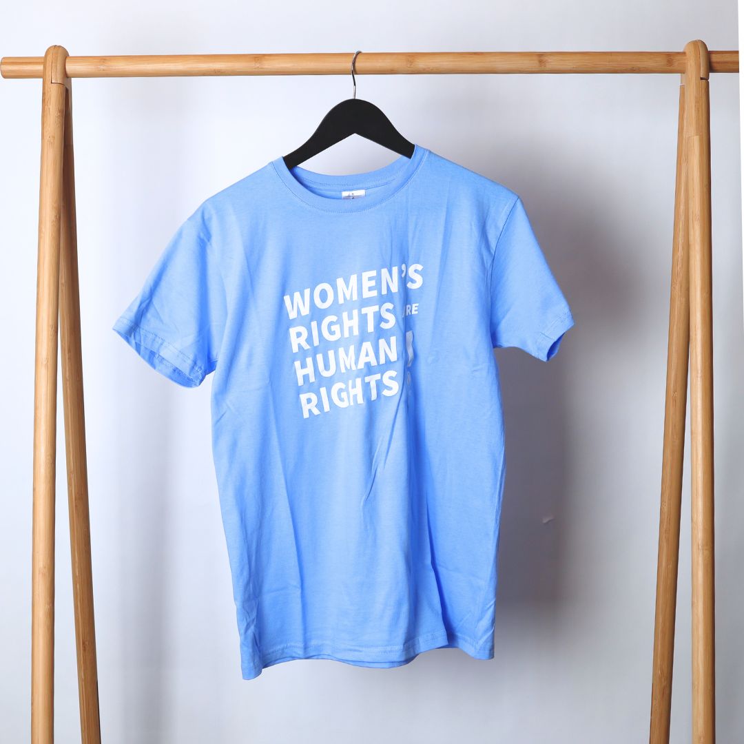 Women's rights are human rights t-shirt blå