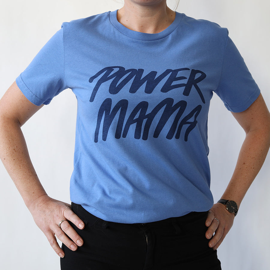 Power Mama T-shirt Blå