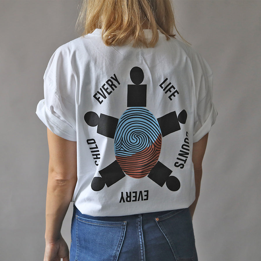 Every Life Counts T-Shirt - Blåt Print