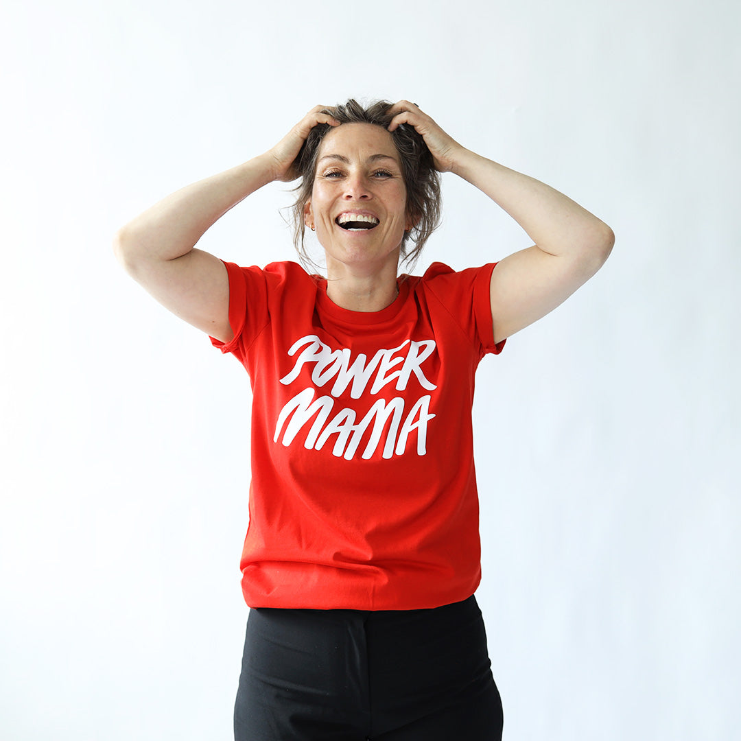 Power Mama T-shirt Rød